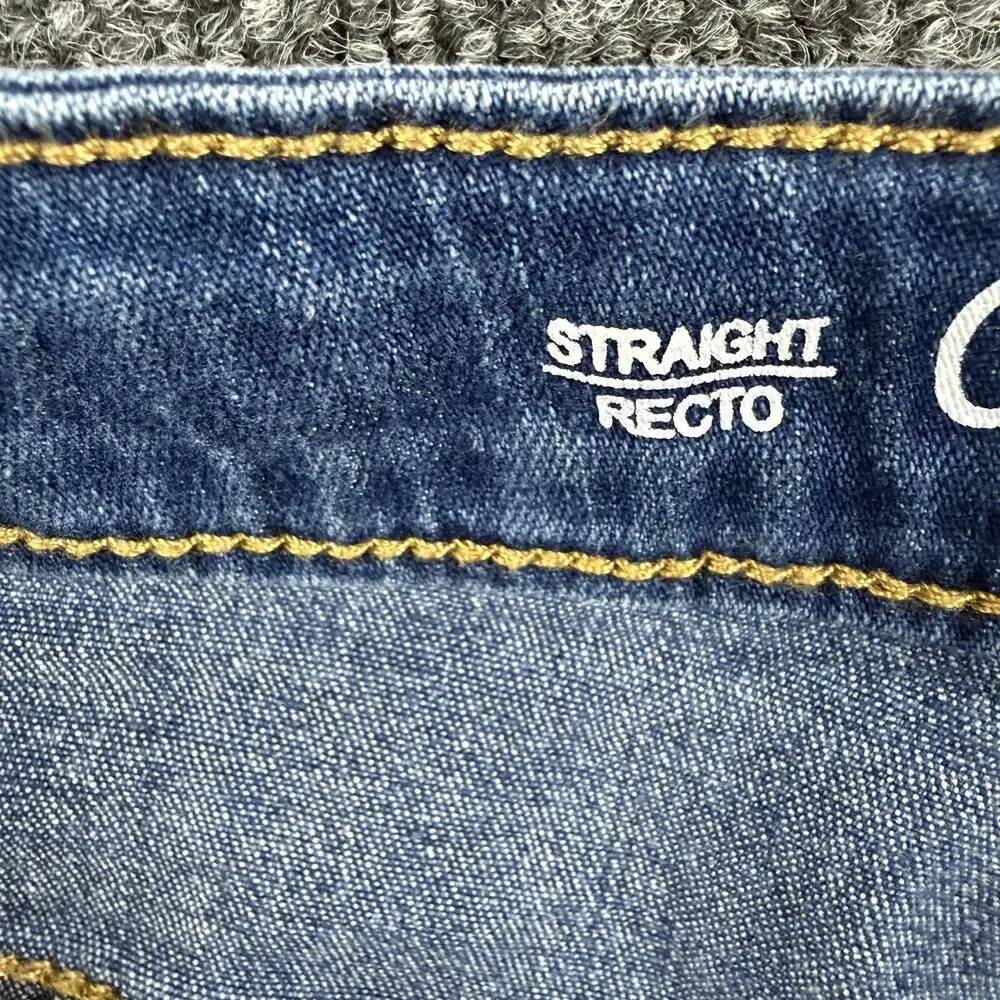 Cat & Jack Jeans Youth 14 Blue Straight Super Stretch Denim Adjustable Waist‎
